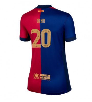 Barcelona Dani Olmo #20 Primera Equipación Mujer 2024-25 Manga Corta